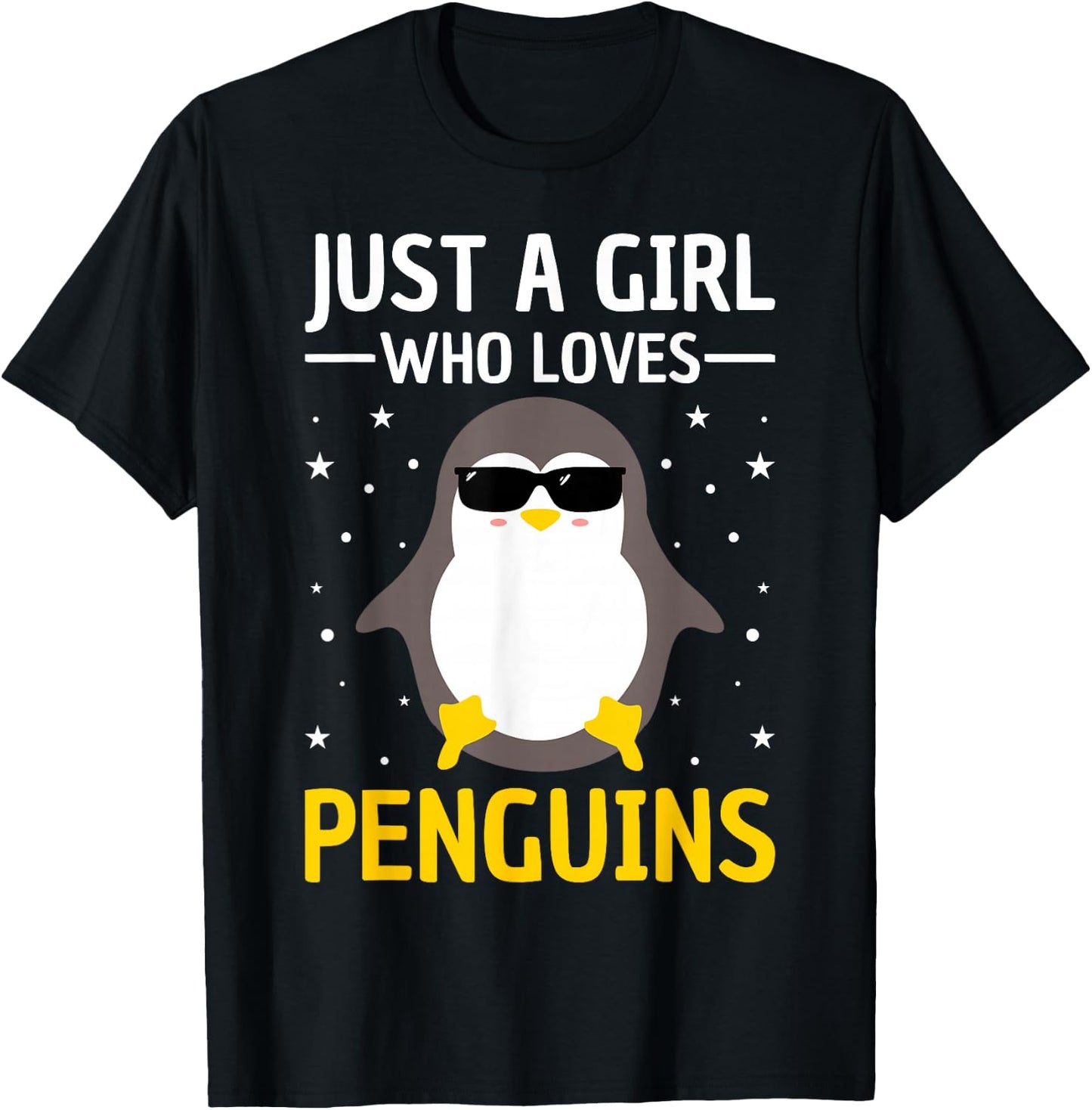 Penguin Lovers Just A Girl Who Loves Penguins Women Penguin T-Shirt - T-Shirt | Black