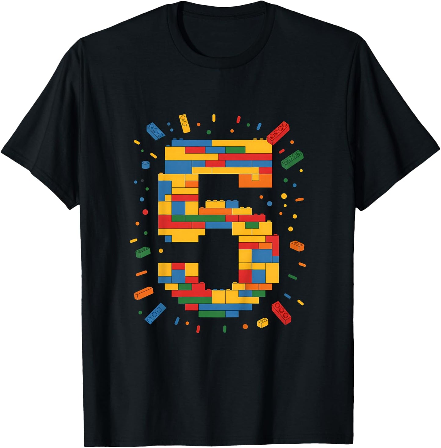 Ich Bin 5 Bausteine Geburtstag Klemmbausteine 5. Geburtstag T-Shirt - T-Shirt | Black