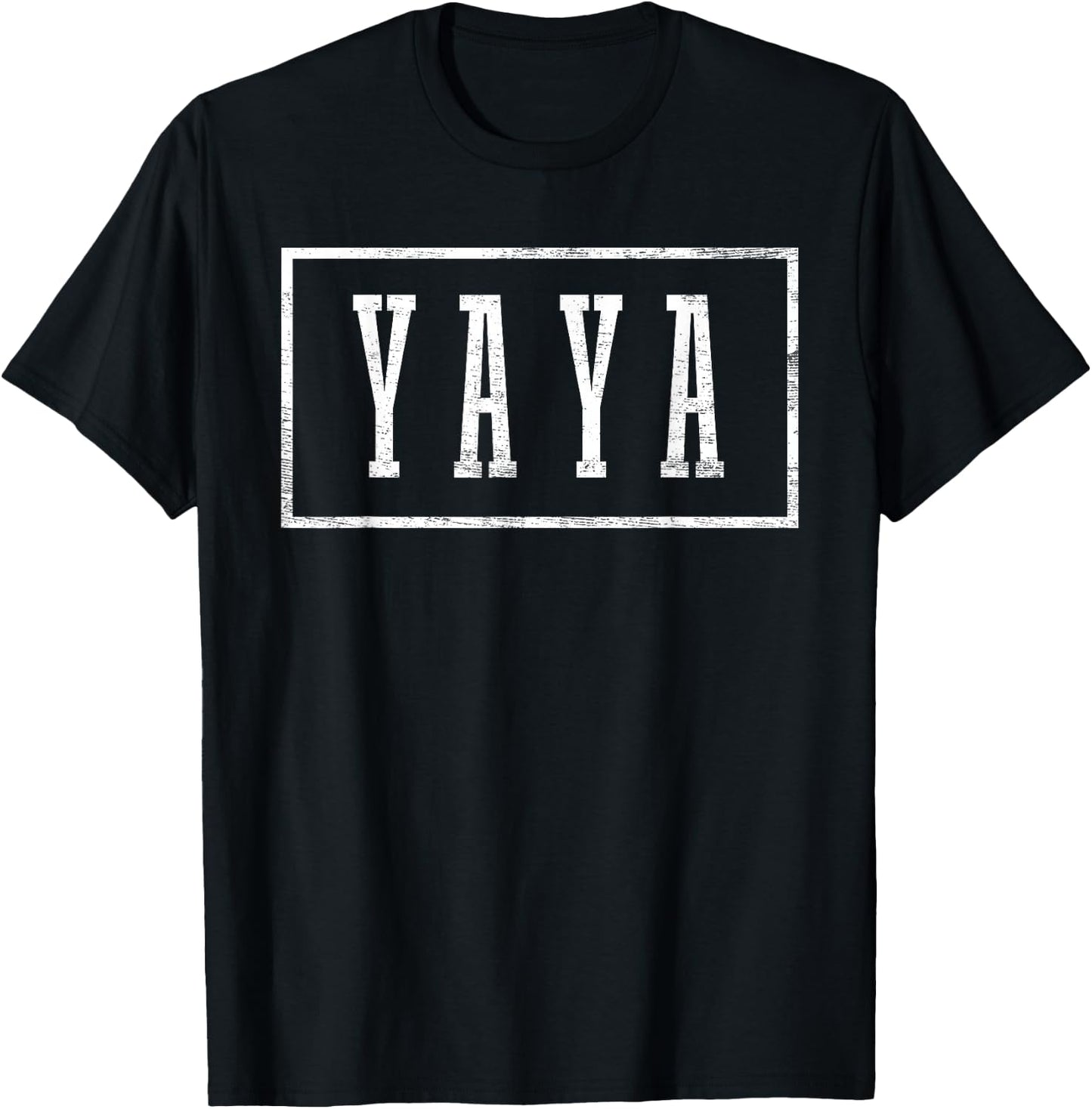 Yaya - Sleek Framed Design Mother's Day Yaya T-Shirt - T-Shirt | Black