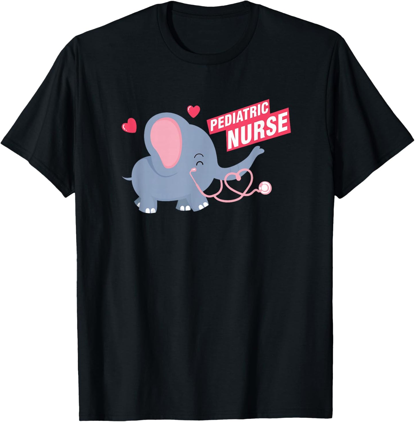 Cute Elephant Children's Nurse Children's Nurse Children's Nurse RN Children's Nurse T-Shirt - T-Shirt | Black