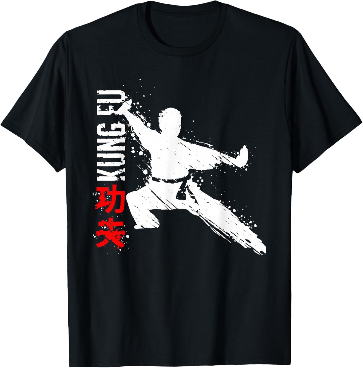 Chinese Martial Arts Kung Fu Wing Chun Combat , Black, S T-Shirt - T-Shirt | Black