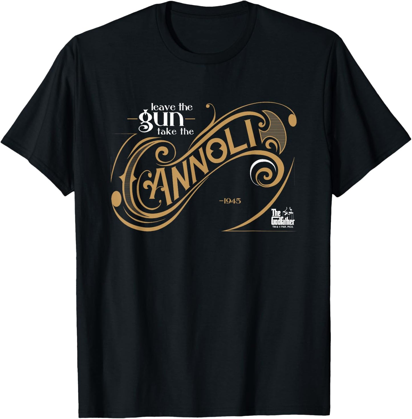 The Godfather Leave The Gun Take The Cannoli Quote T-Shirt - T-Shirt | Black
