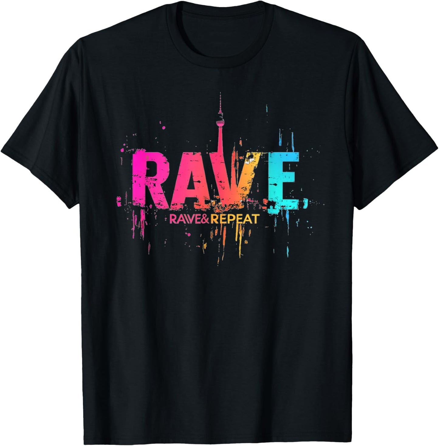 Techno Party EDM Rave T-Shirt - T-Shirt | Black
