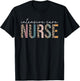 ICU Nurse Cute Leopard Intensive Care Unit Nurse Nursing T-Shirt - T-Shirt | Black