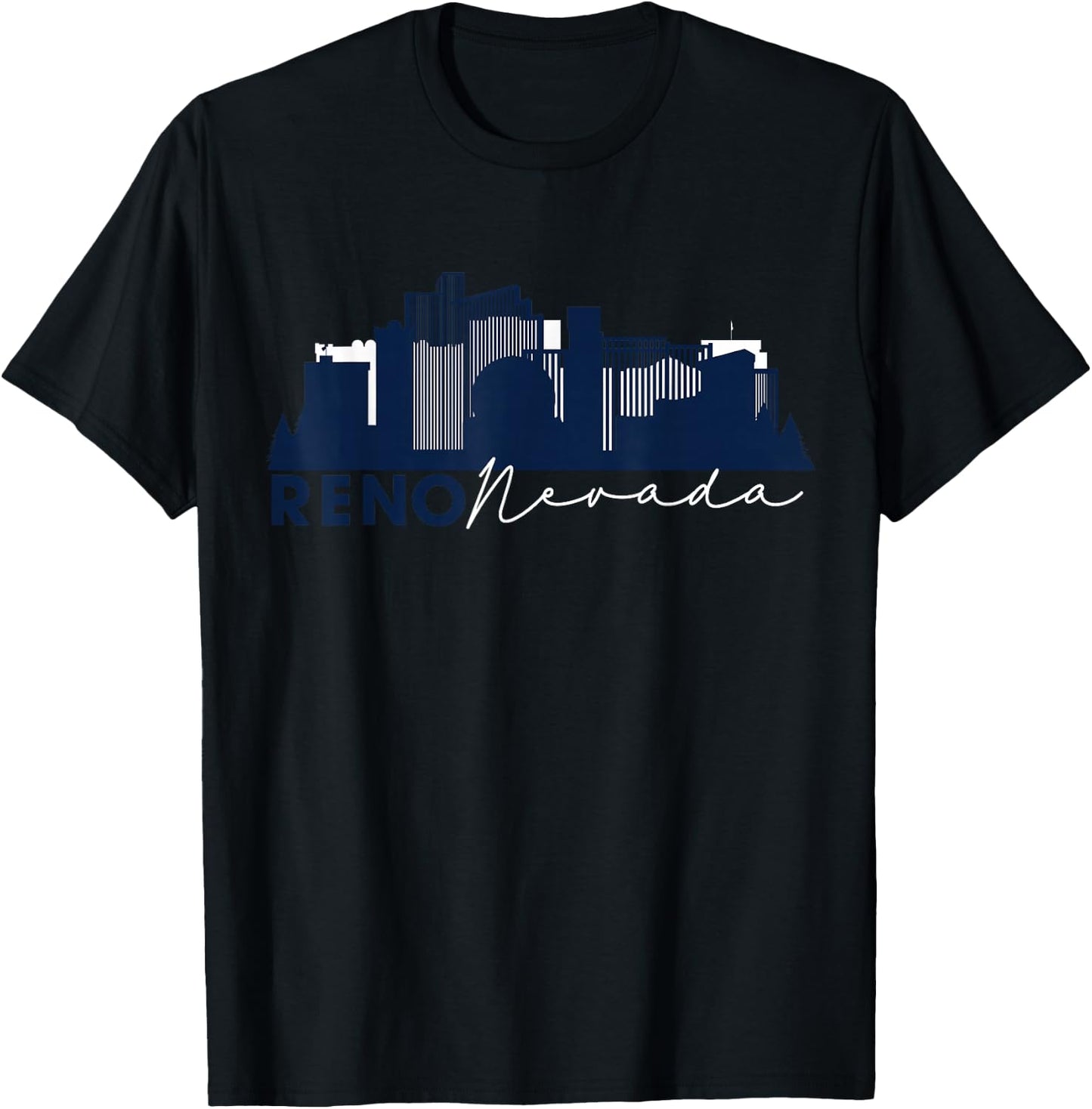 Reno Nevada Cityscape Souvenir T-Shirt - T-Shirt | Black