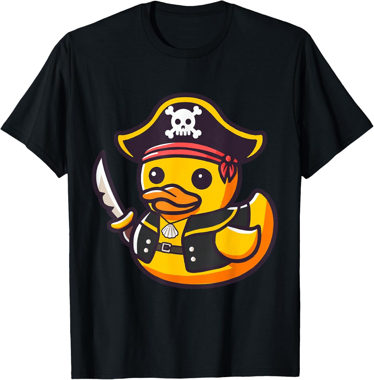 Rubber Duckies Pirate Duckling Women Kids Pirate Rubber Duck T-Shirt - T-Shirt | Black