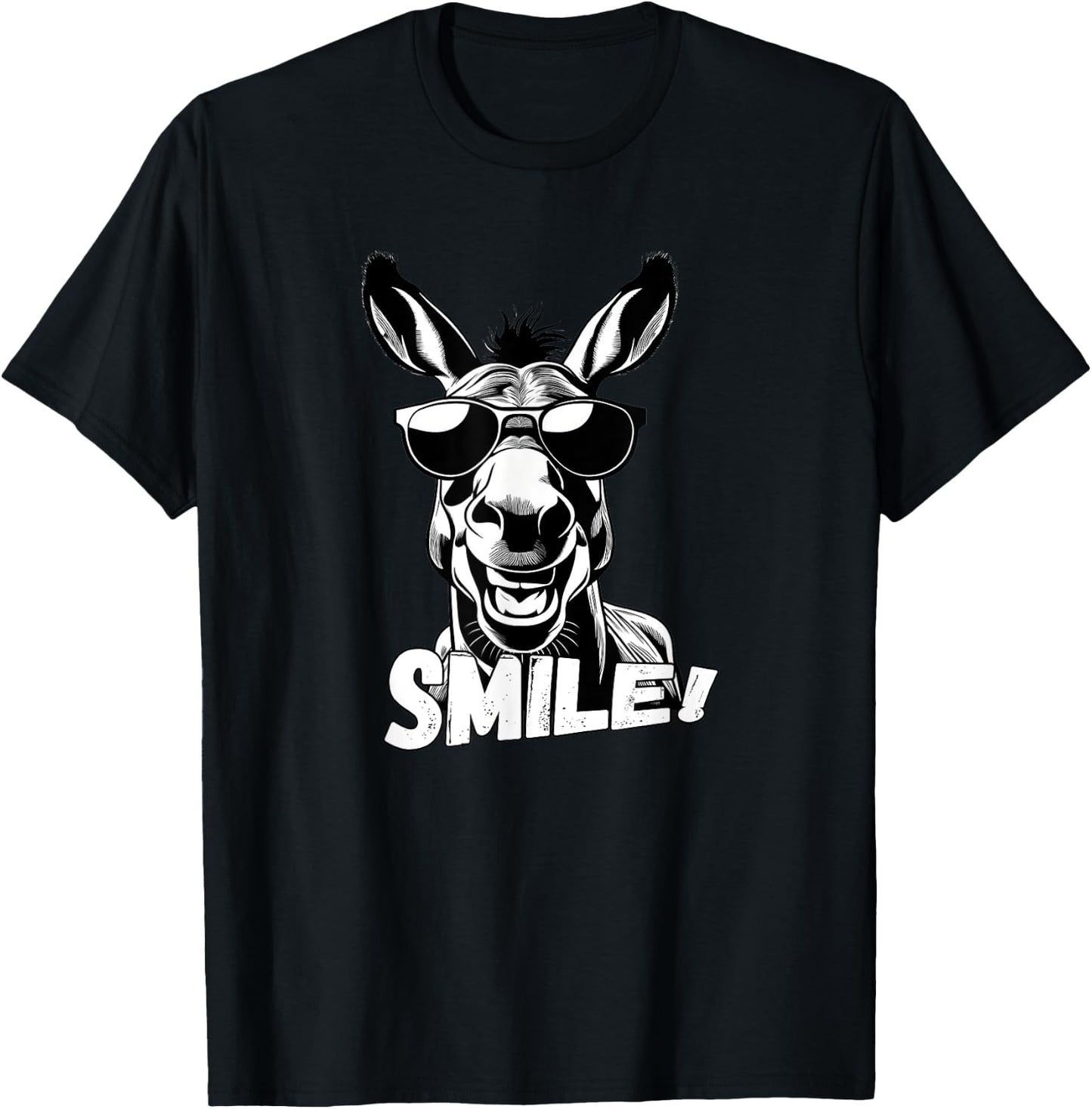 Cool donkey design with sunglasses funny design T-Shirt - T-Shirt | Black
