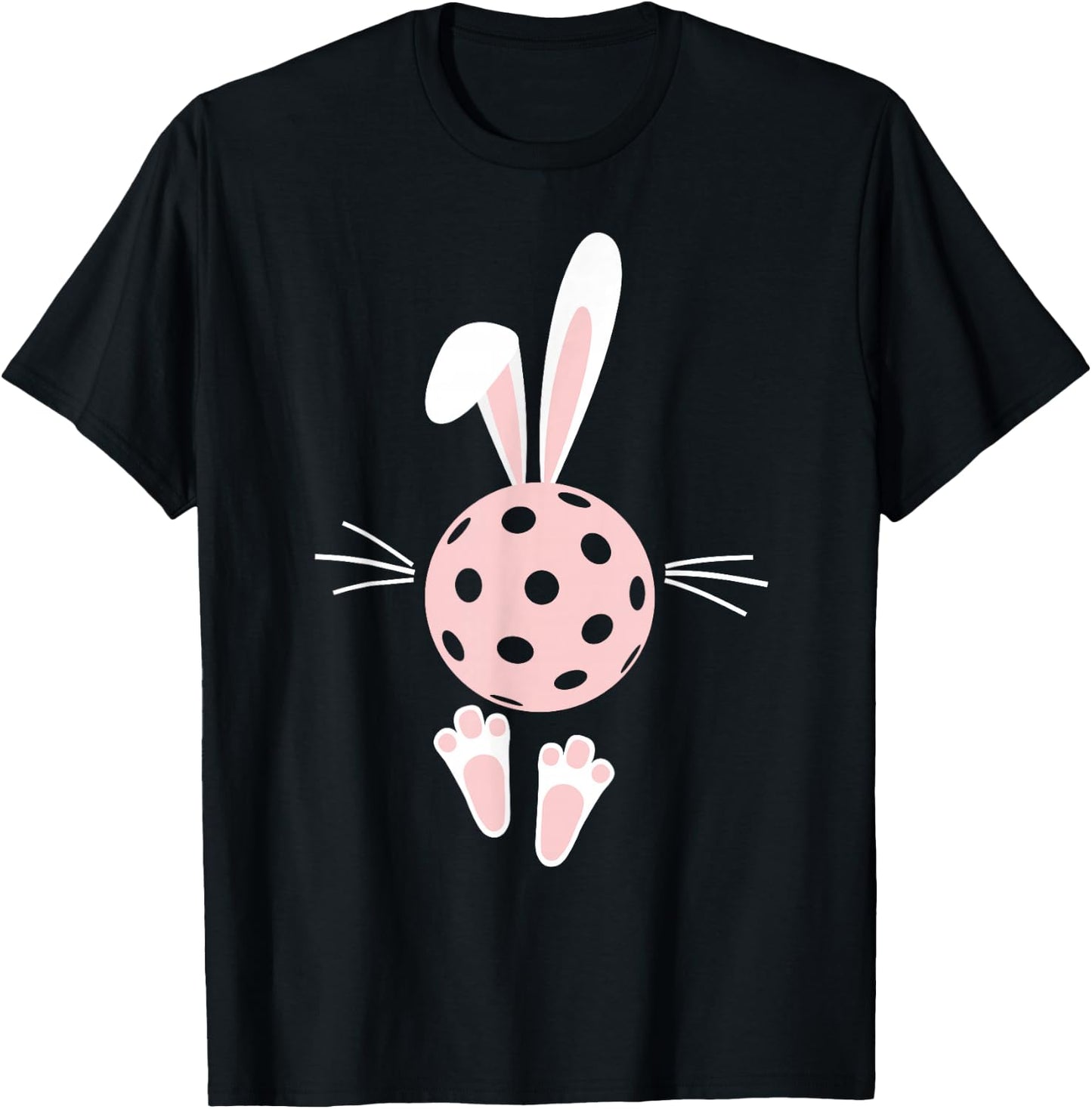 Pickleball Lover Easter Bunny Ears Feet Kids Toddler Adult T-Shirt - T-Shirt | Black