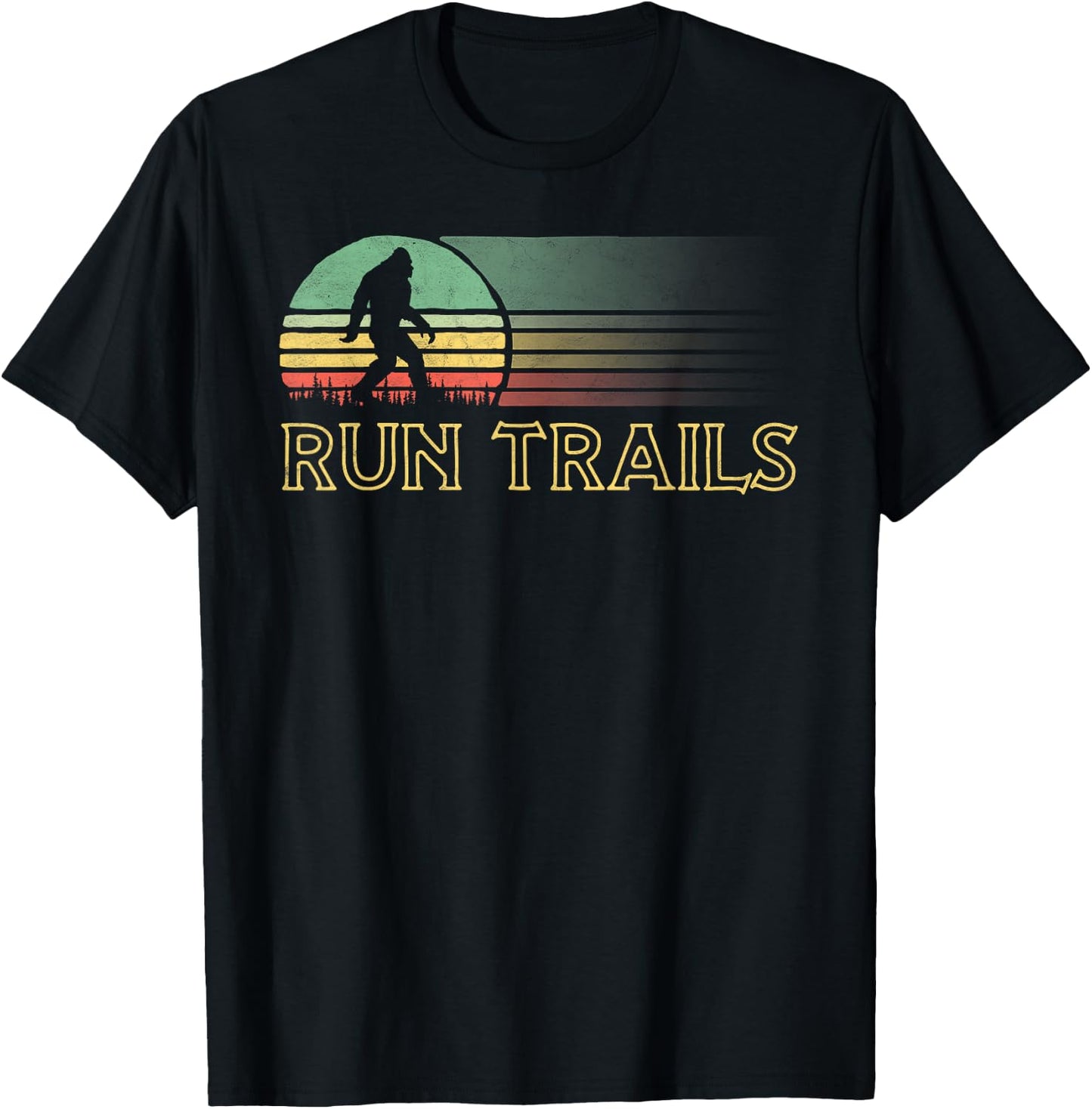 Bigfoot Runner Vintage Trail Ultra Marathon T-Shirt - T-Shirt | Black