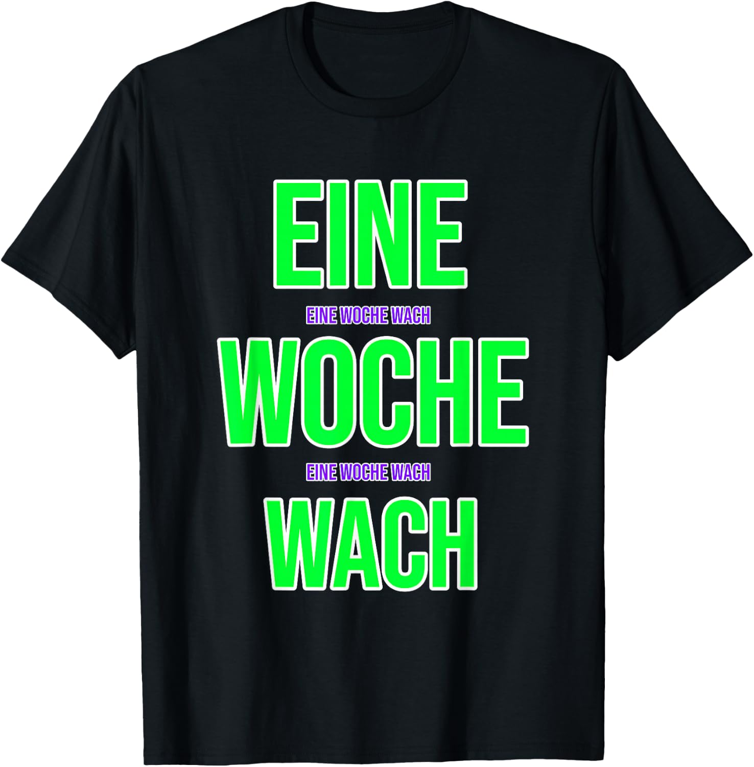 A Woche wach - Party Mallorca Malle , black T-Shirt - T-Shirt | Black