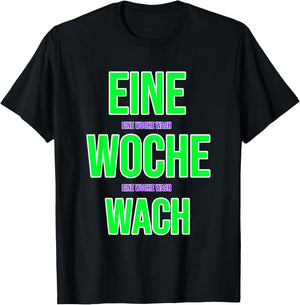 A Woche wach - Party Mallorca Malle , black T-Shirt - T-Shirt | Black