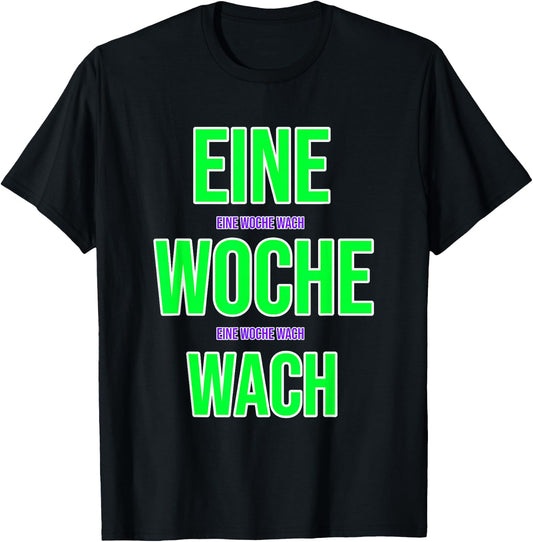 A Woche wach - Party Mallorca Malle , black T-Shirt - T-Shirt | Black