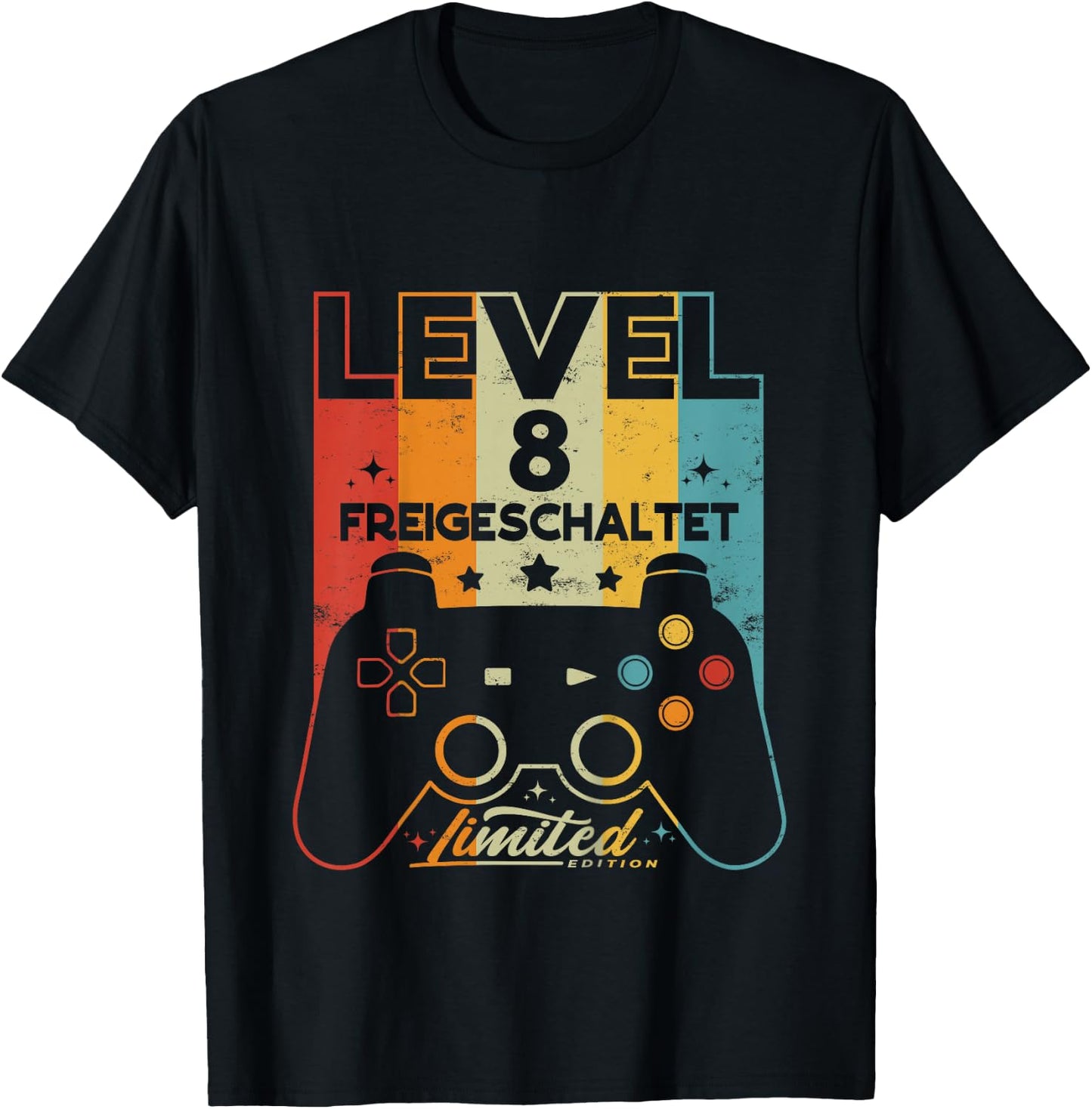 Children's 8 Years Boy Girl Gamer Born 2014 8th Birthday , black, 80 T-Shirt - T-Shirt | Black