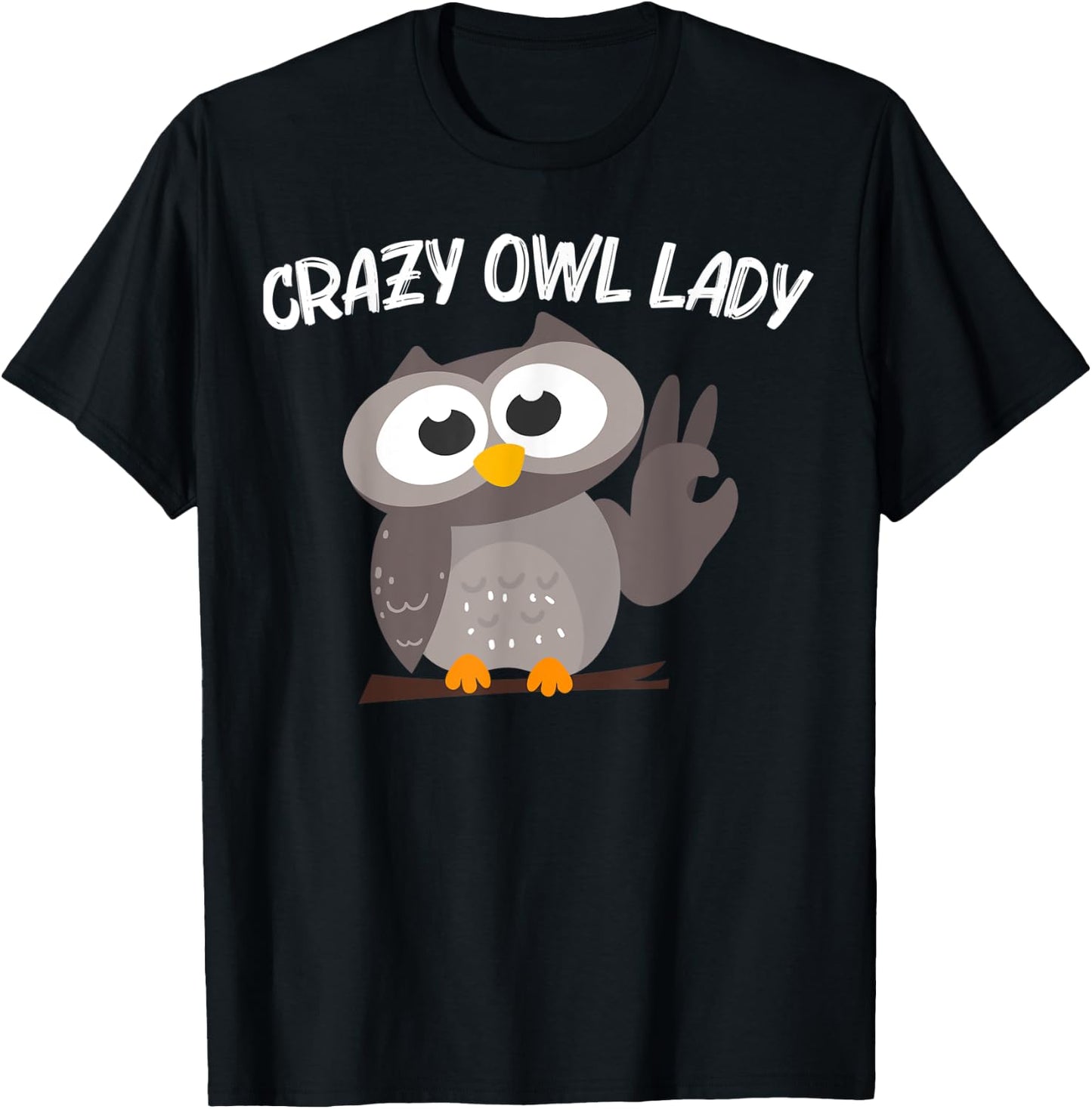 Owl Gift Grandma Owl Nocturnal Bird Of Prey Lovers T-Shirt - T-Shirt | Black