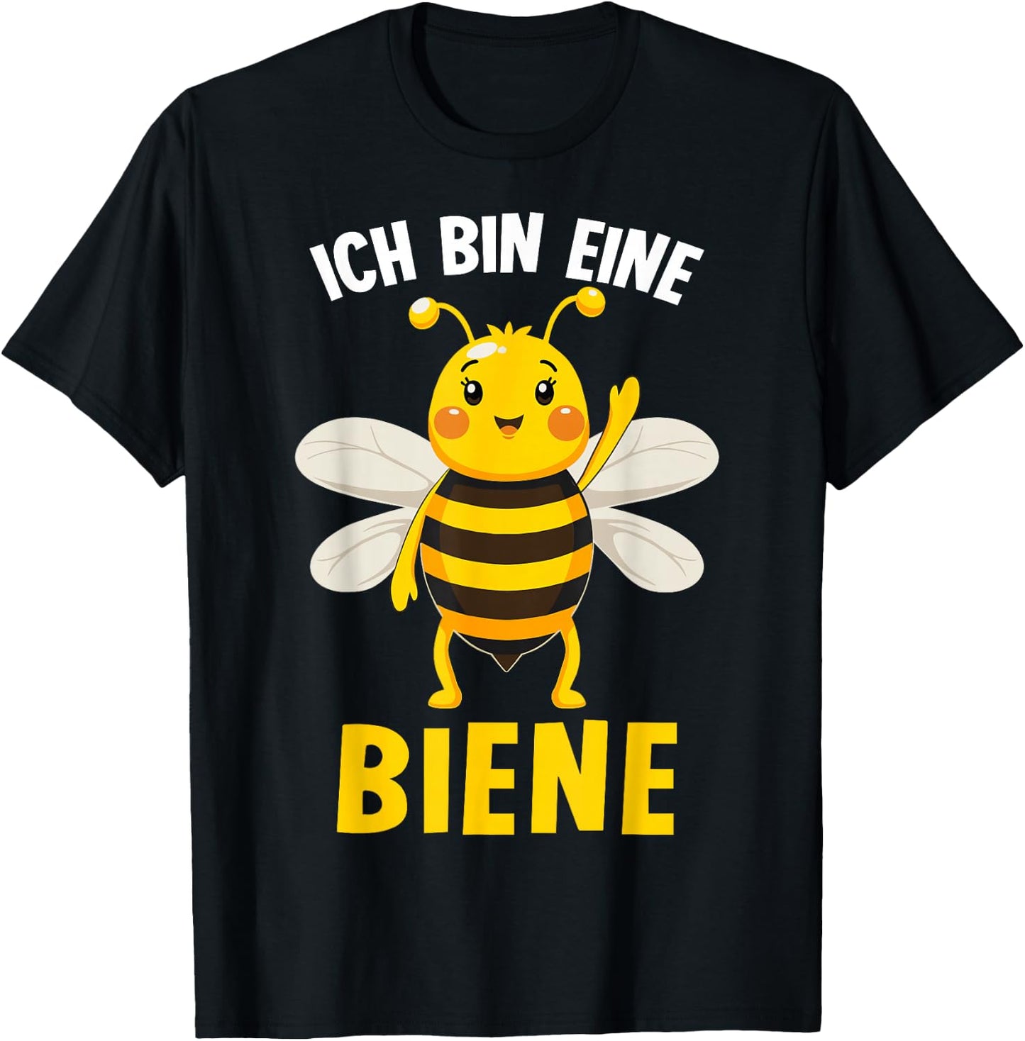 with German Text "Ich bin eine Bee" [German Language], black T-Shirt - T-Shirt | Black