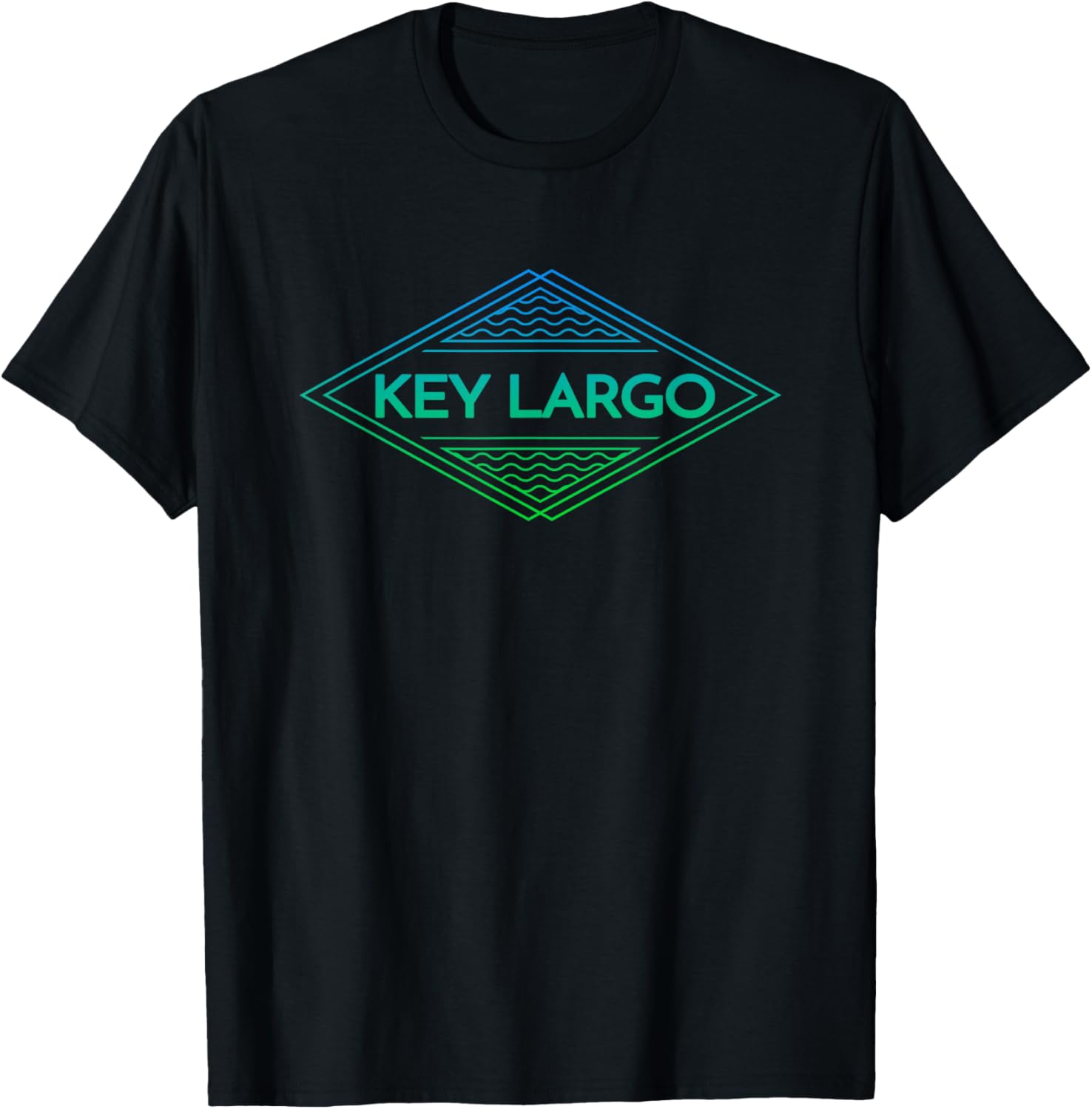 Key Largo Florida Souvenir Vacation T-Shirt - T-Shirt | Black