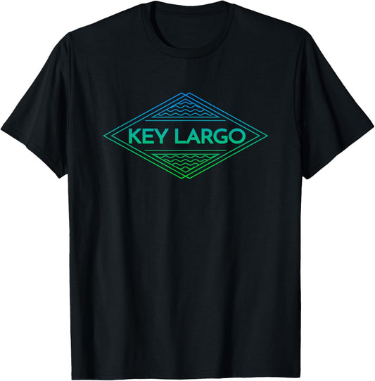 Key Largo Florida Souvenir Vacation T-Shirt - T-Shirt | Black