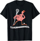 Flamingooooal Flamingo Throwing Lacrosse Ball T-Shirt - T-Shirt | Black