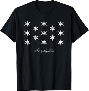 American Marauder George Washington Flag Insignia T-Shirt - T-Shirt | Black
