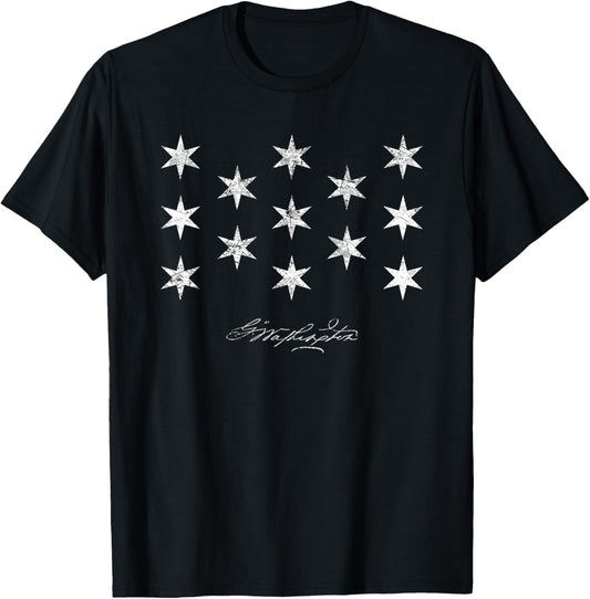 American Marauder George Washington Flag Insignia T-Shirt - T-Shirt | Black
