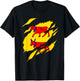 Béarn Flag Crest Ripped 3D Effect France T-Shirt - T-Shirt | Black