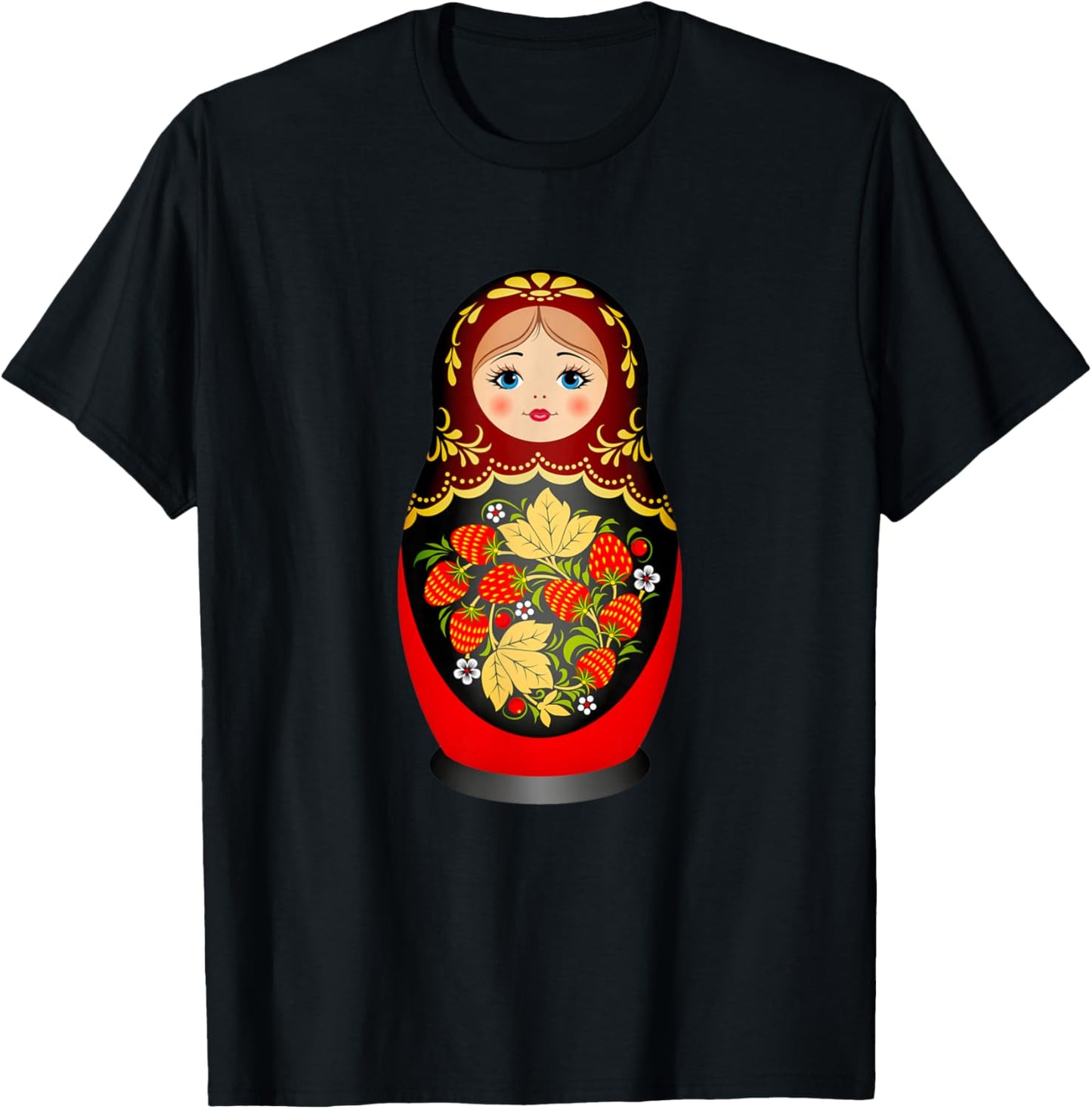 Beautiful Matryoshka Russian Nesting Doll T-Shirt - T-Shirt | Black