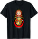 Beautiful Matryoshka Russian Nesting Doll T-Shirt - T-Shirt | Black