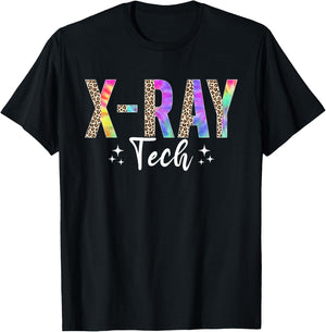 Leopard Tie Dye Xray Technologist X-Ray Tech Men T-Shirt - T-Shirt | Black