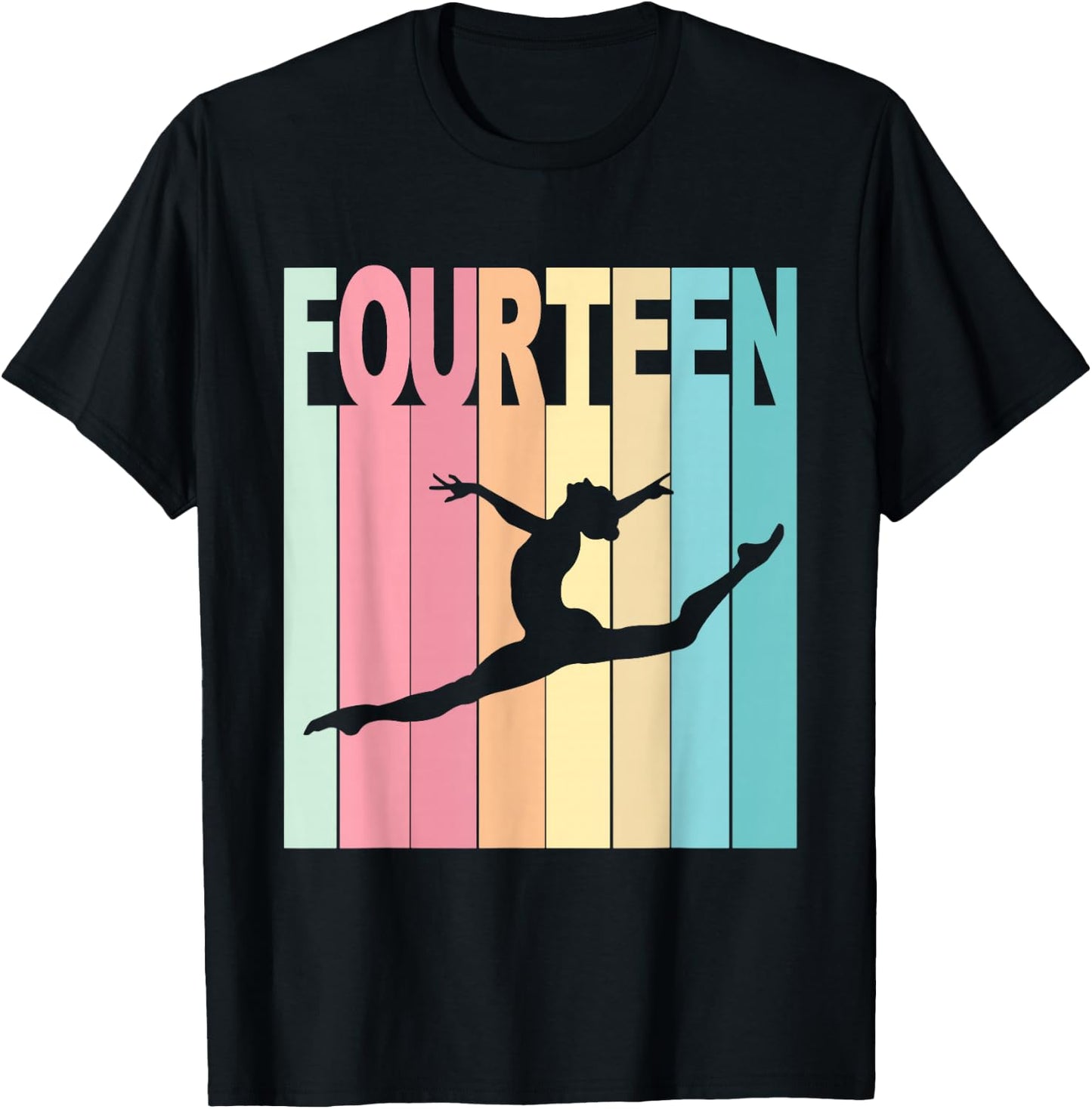14th Birthday Girl Dance Theme Party 14 Year Old Bday T-Shirt - T-Shirt | Black
