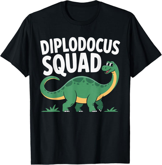 Diplodocus Dinosaur Paleontology Paleontologist Dino T-Shirt - T-Shirt | Black