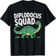 Diplodocus Dinosaur Paleontology Paleontologist Dino T-Shirt - T-Shirt | Black