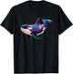Beautiful Galaxy Cosmic Space Orca T-Shirt - T-Shirt | Black