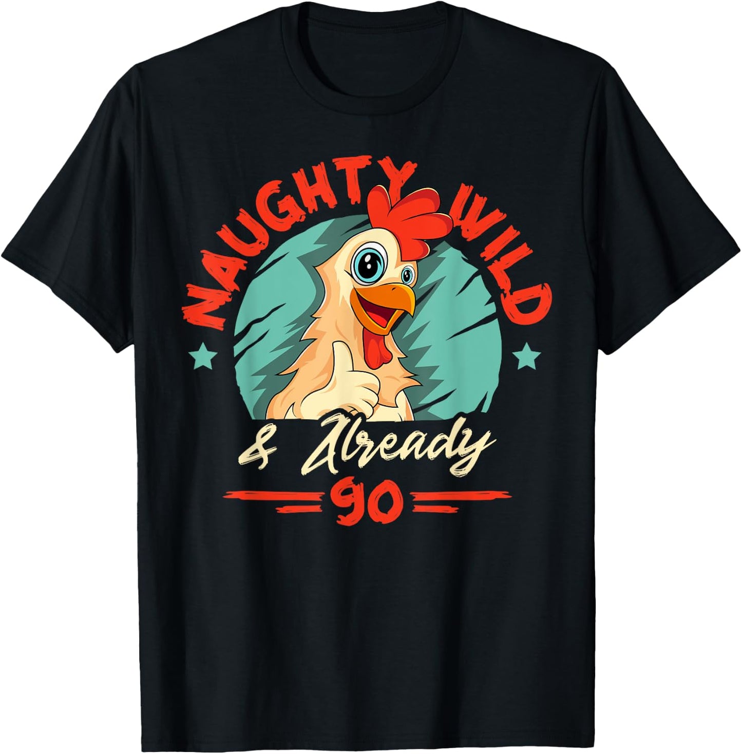 Chicken 90th Birthday Party Chick Barnyard Farm Theme Barn T-Shirt - T-Shirt | Black