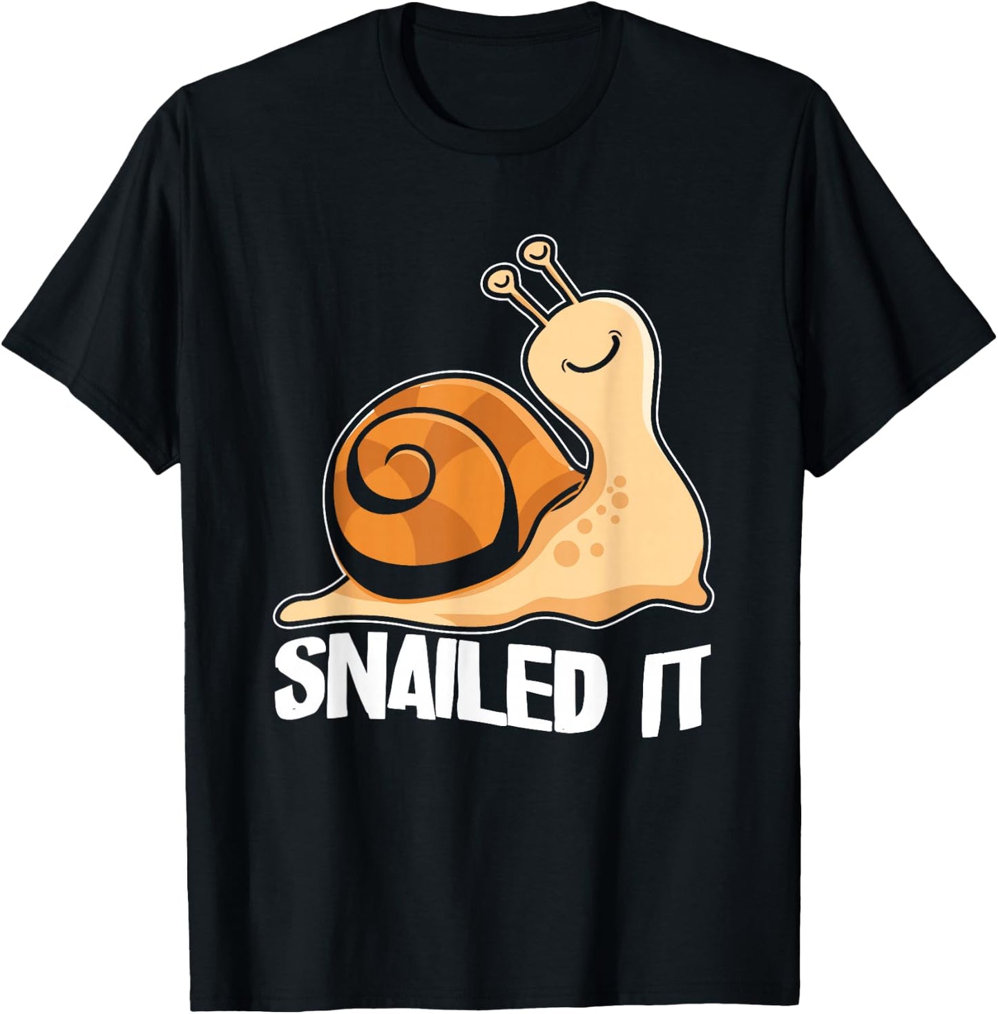 Snailed It | Funny Snail | Slug Snails Lover T-Shirt - T-Shirt | Black