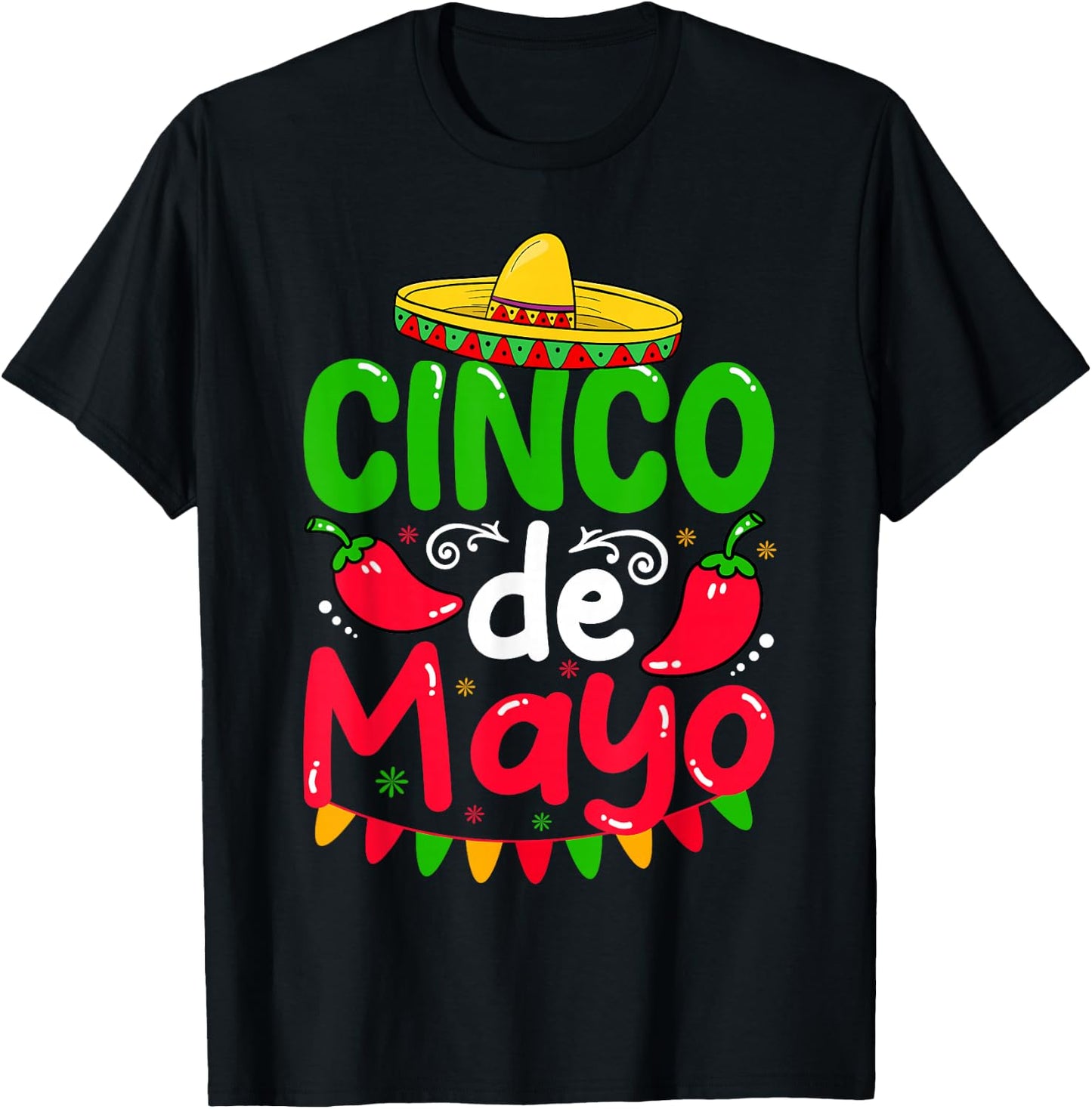 Cinco De Mayo Lets Fiesta Squad 5 De Mayo Mexican Men Women T-Shirt - T-Shirt | Black