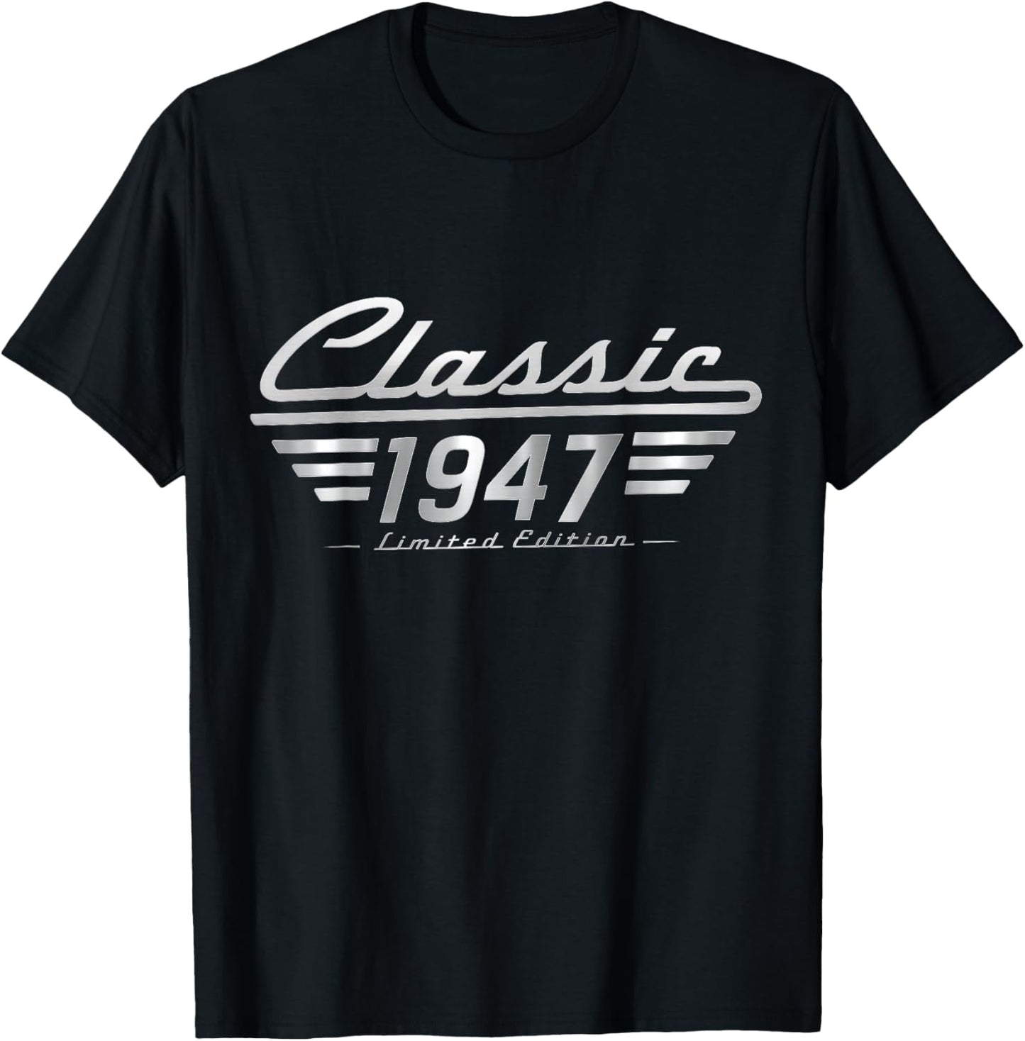 Classic 1947 Limited Edition Vintage Car Birthday T-Shirt - T-Shirt | Black