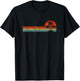 Vintage Palm Tree Sunset Horizon Summer Beach Vacation T-Shirt - T-Shirt | Black