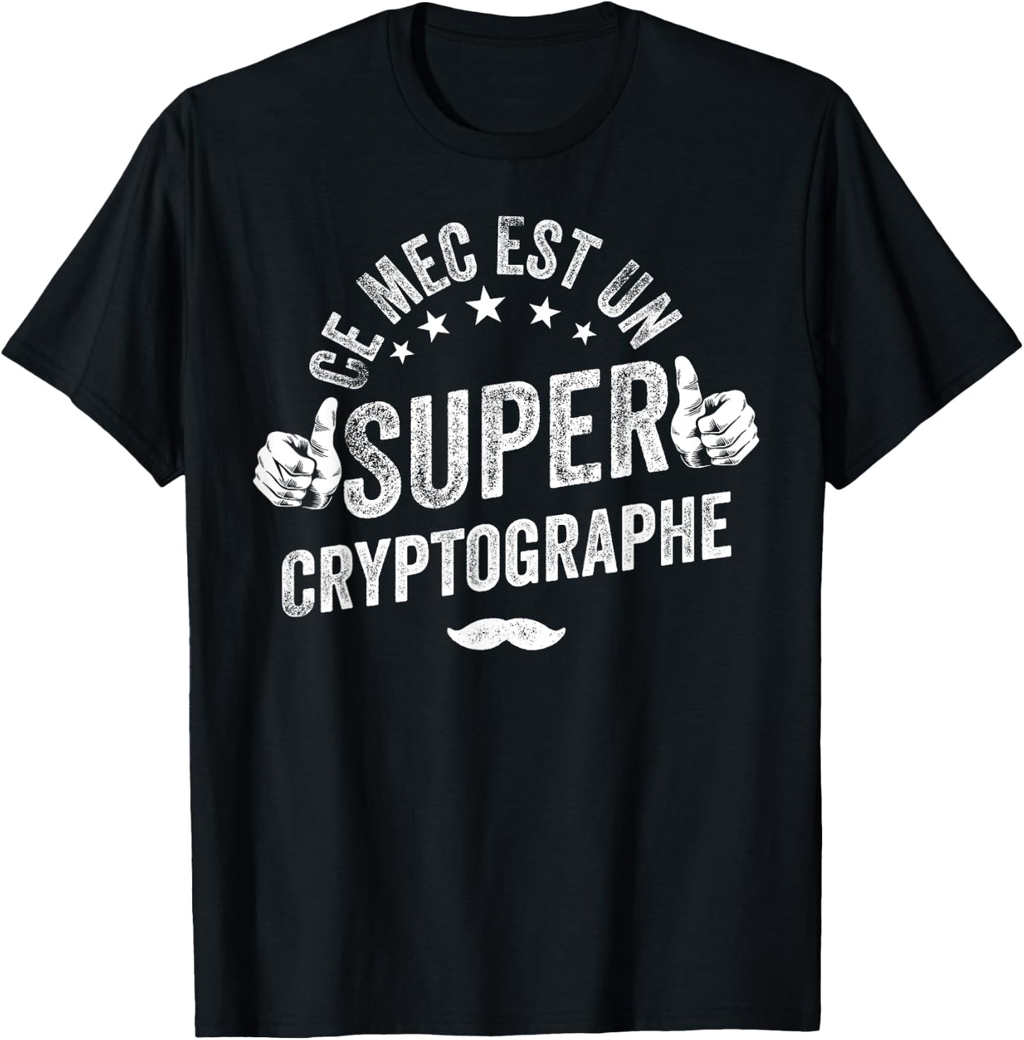 Jersey Cryptographer Man Cryptography Funny Cryptography T-Shirt - T-Shirt | Black