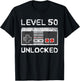 Level 50 Unlocked 50th Birthday 50 Years Old T-Shirt - T-Shirt | Black