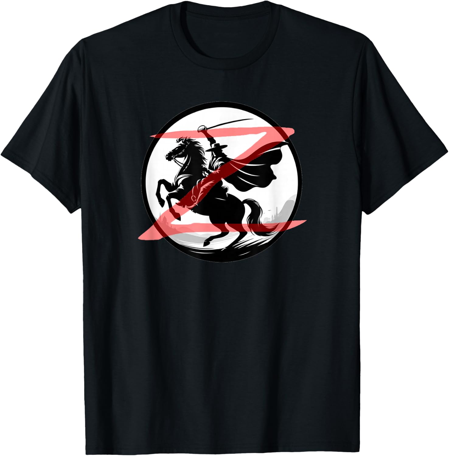 Zorro , grey, S T-Shirt - T-Shirt | Black