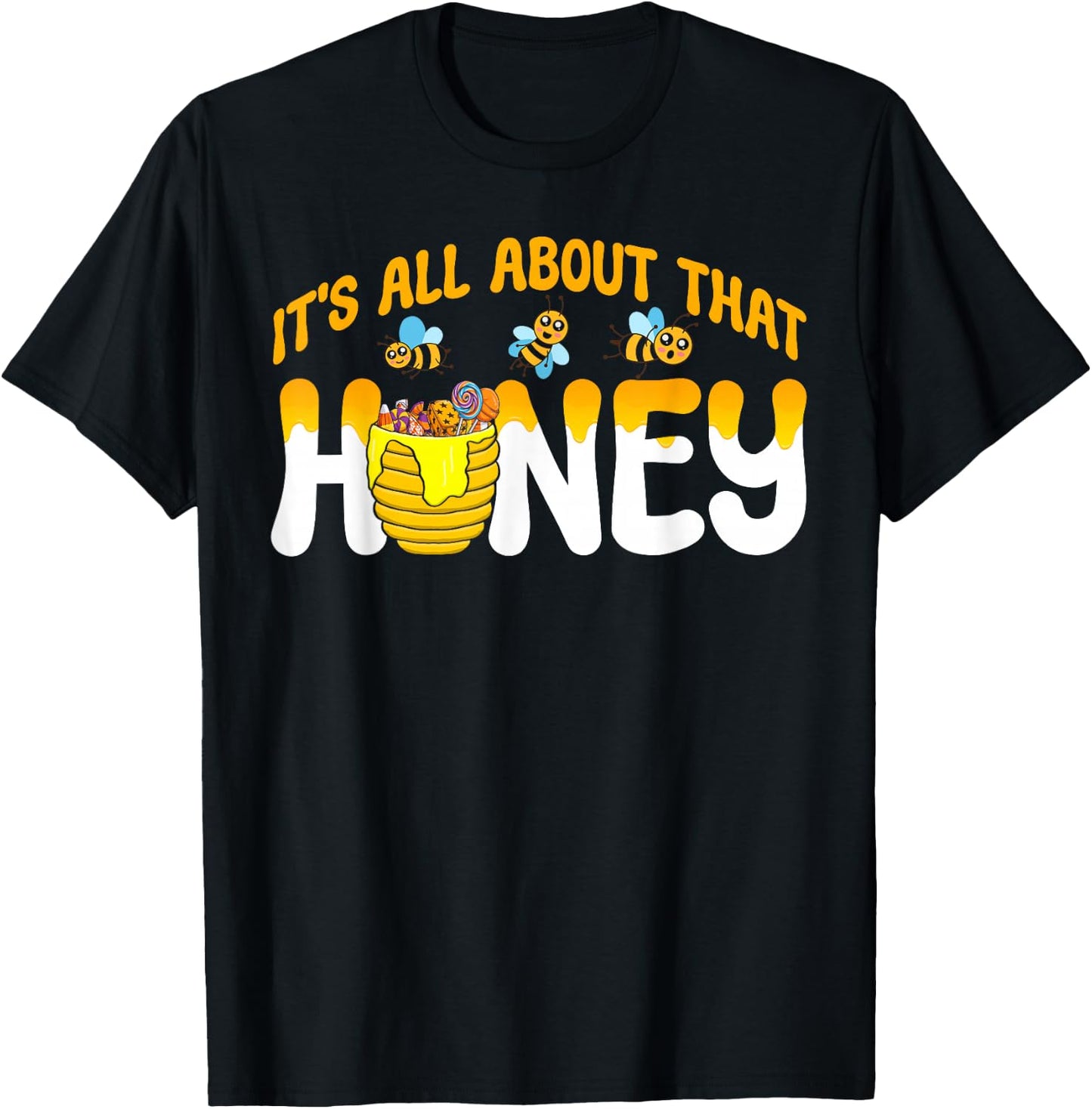 Honey Pot Costume It's All About that Honey Honey Jar T-Shirt - T-Shirt | Black