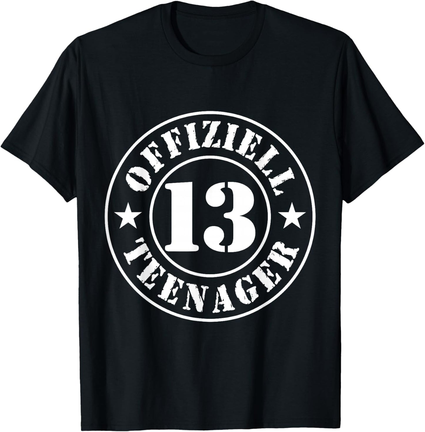 13th Birthday Official Teenager 13 Years Boy Girl , black T-Shirt - T-Shirt | Black