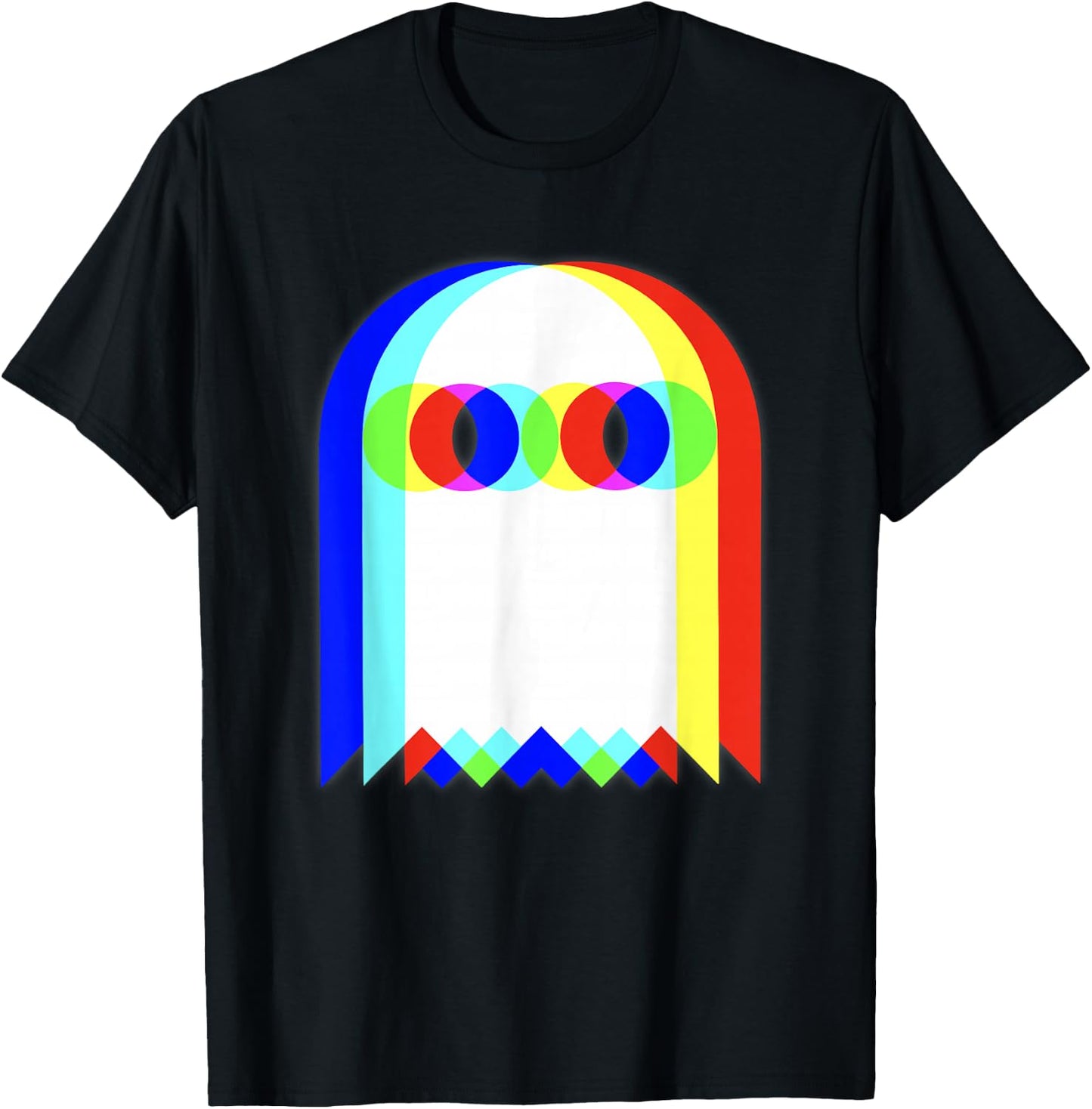 Vaporwave Ghost Retro Halloween Techno EDM Psychedelic , Black, S T-Shirt - T-Shirt | Black