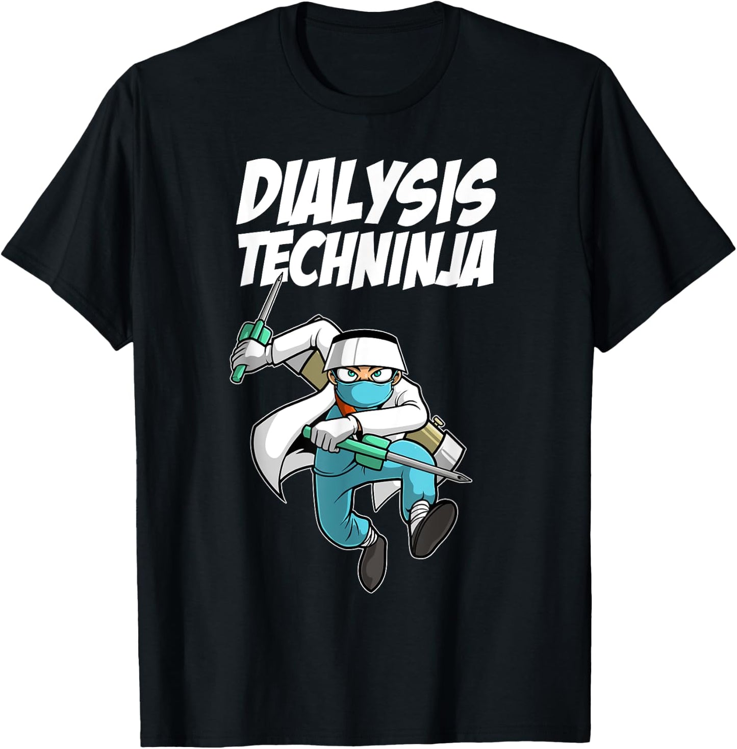 Cool Dialysis Technician Women Ninja Dialysis Tech T-Shirt - T-Shirt | Black