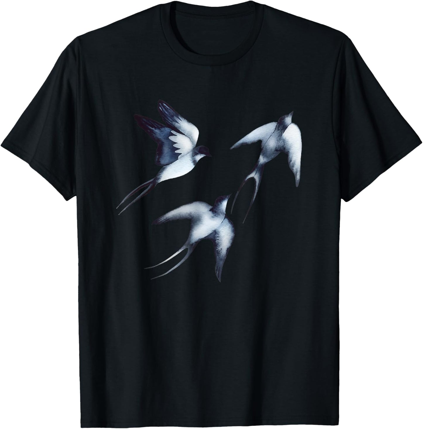 Swallows in Flight T-Shirt - T-Shirt | Black