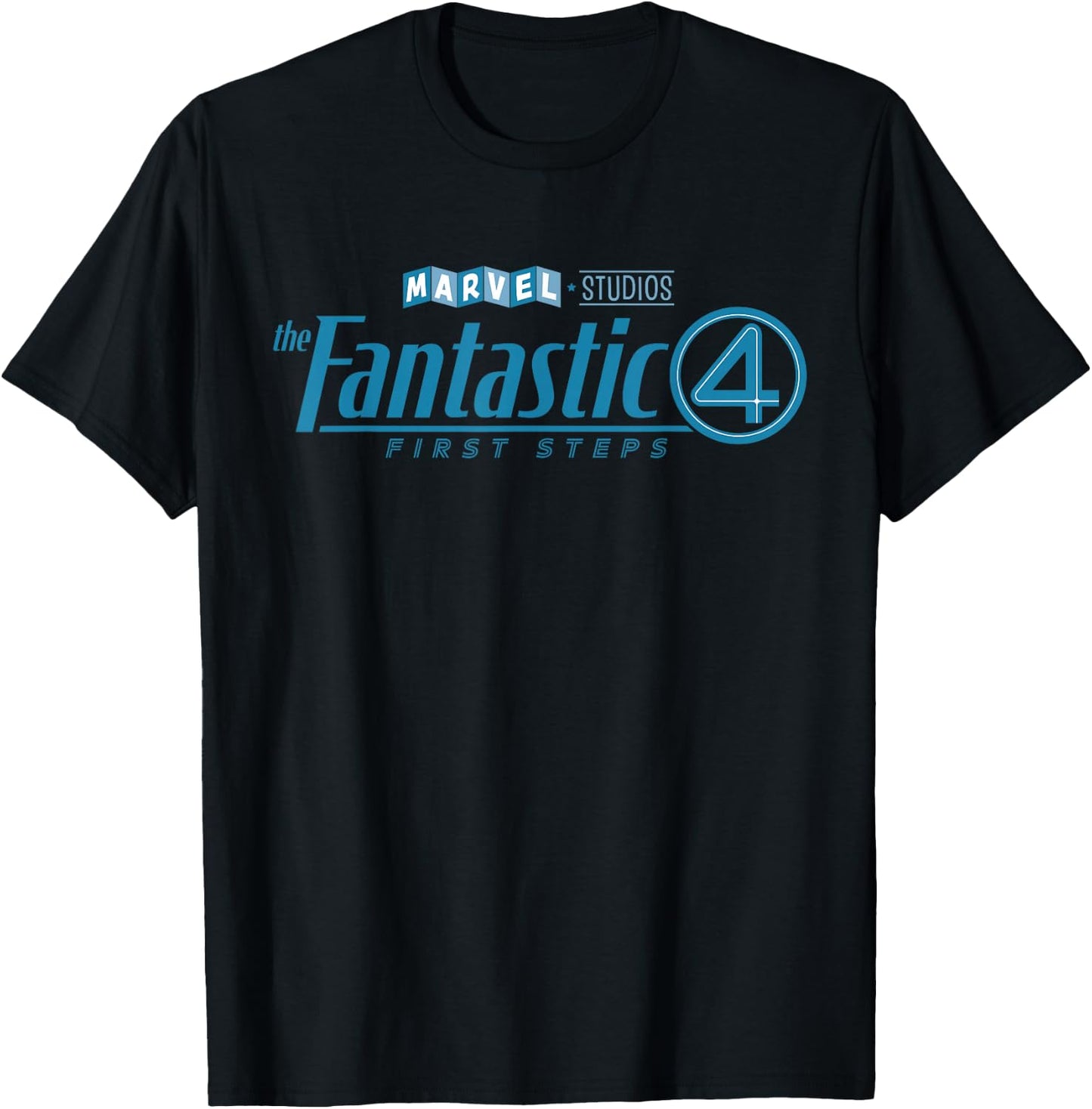Marvel Studios The Fantastic Four: First Steps Movie Logo , Black, S T-Shirt - T-Shirt | Black