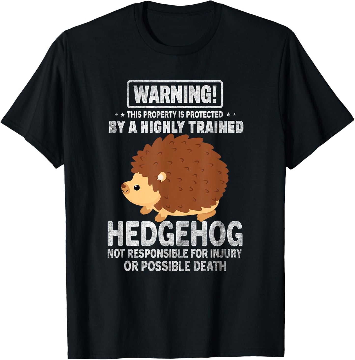 Funny Hedgehog Design Women Hedgehogs Lover T-Shirt - T-Shirt | Black