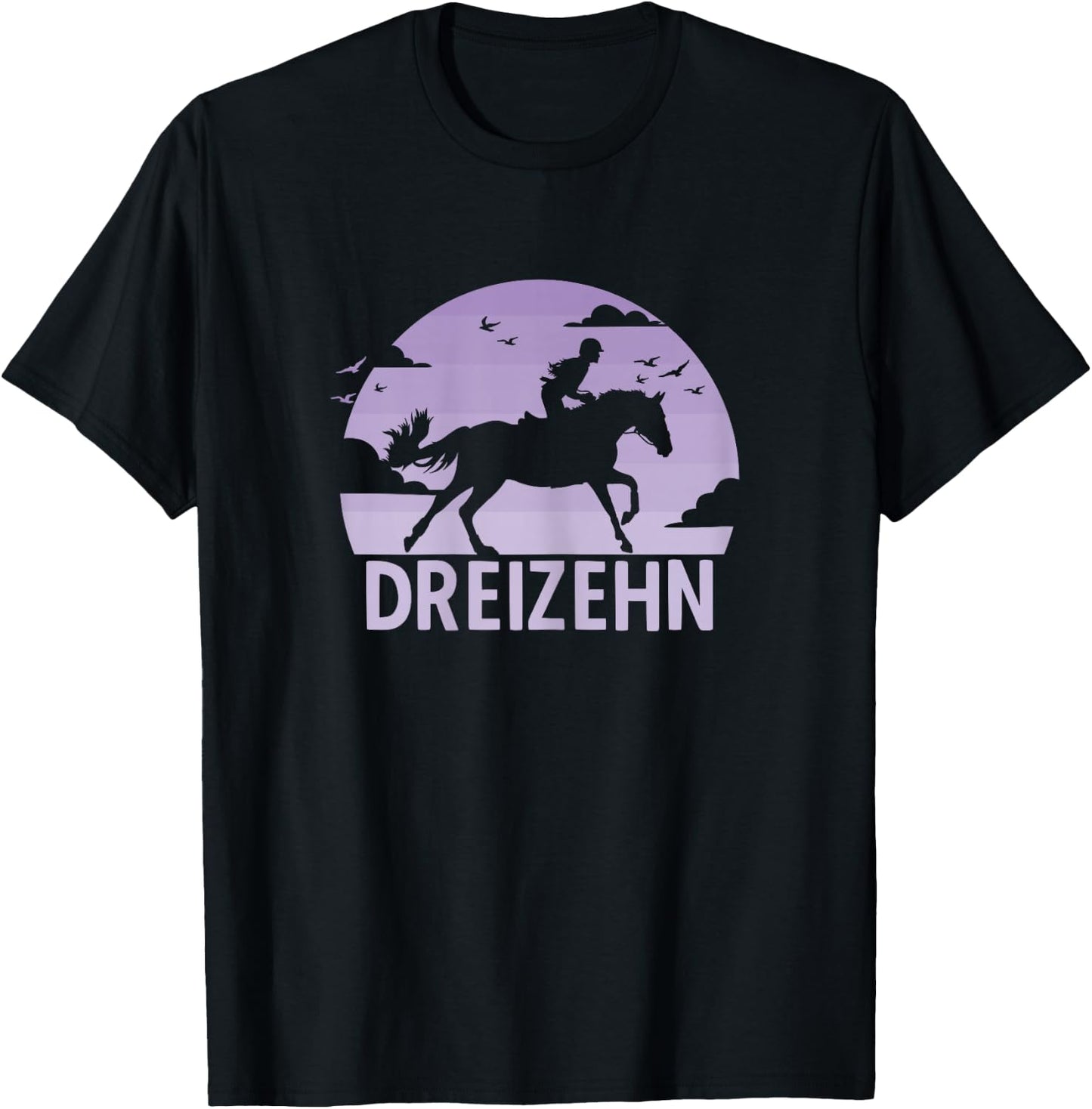 13. Geburtstag Reiterin 13 Jahre Mädchen Pferde Geburtstags T-Shirt - T-Shirt | Black