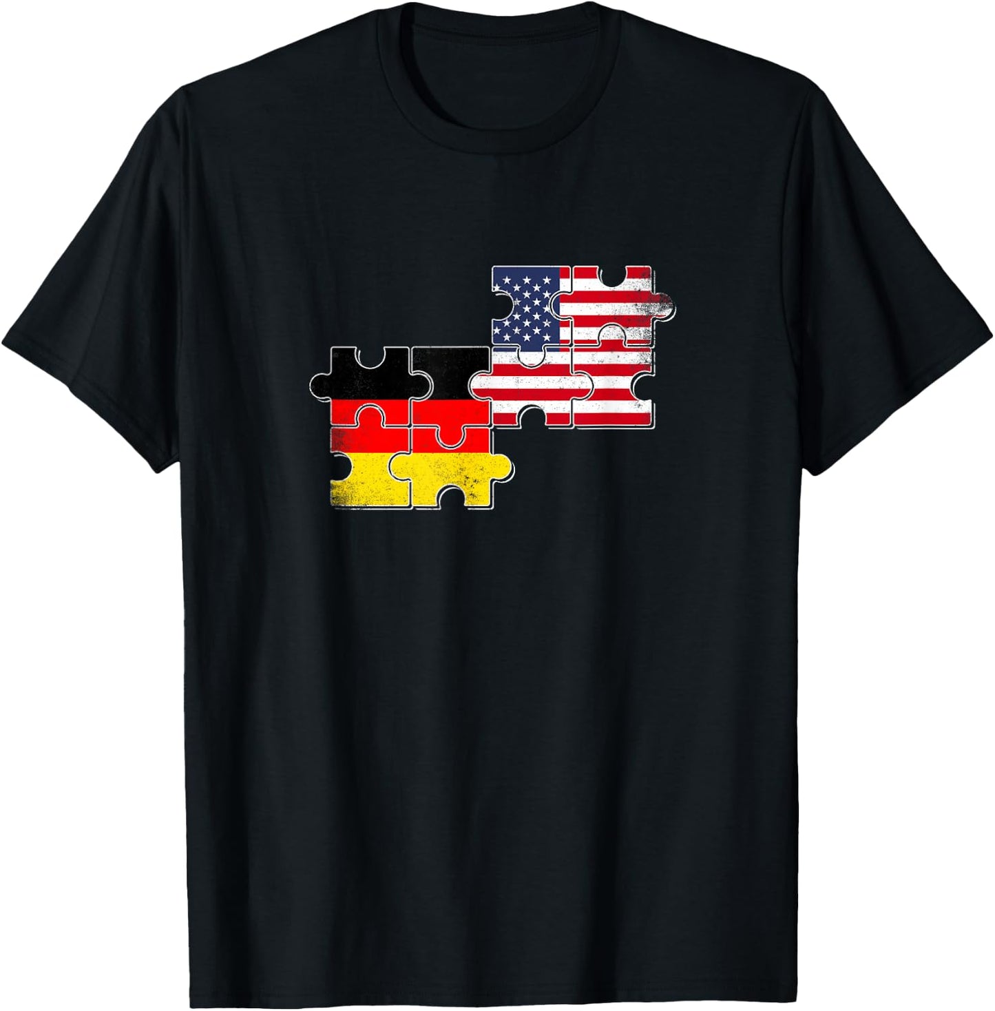 Deutschland USA Flagge Deutsch Amerikaner T-Shirt - T-Shirt | Black