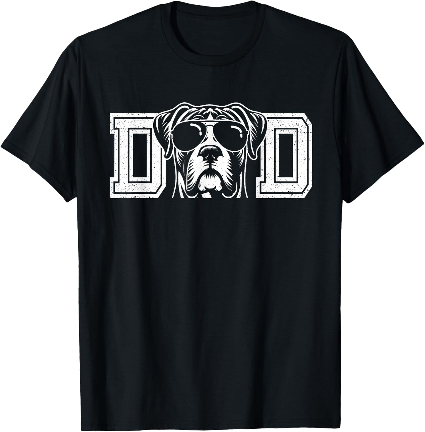 Boxer Dog Owner Boxer Dad Father's Day T-Shirt - T-Shirt | Black